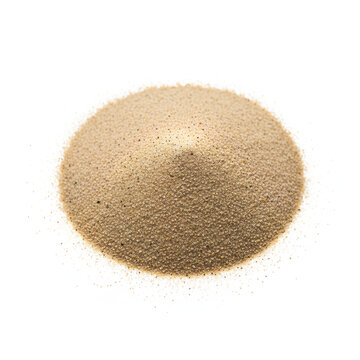 Pile of Dry Yeast Granules Isolated on White Background 1.