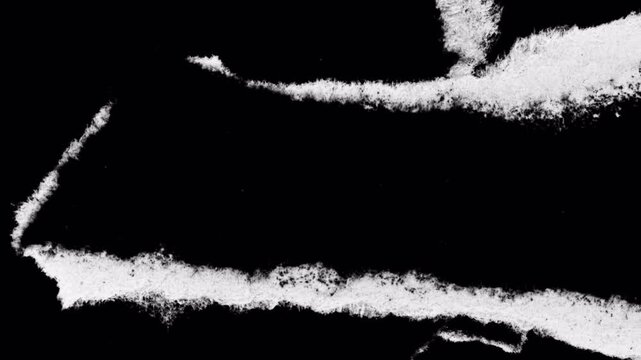 Abstract White Powder Lines on Black Background Texture Overlay.