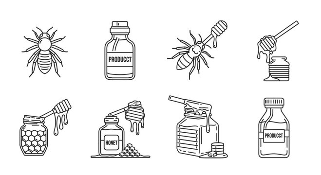 Honey bee honeycomb dipper jar.