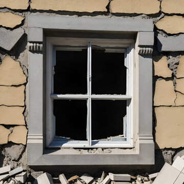 The window of a demolished house