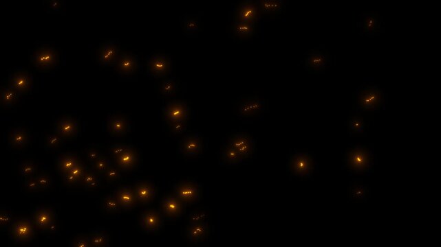 Abstract Fire Embers with Glowing Sparkles Overlay Animation for Motion Graphics and Stock Footage.  Flying Ash Flakes and Bonfire Flames, fire embers Particles 4k, bonfire sparkles overlay background