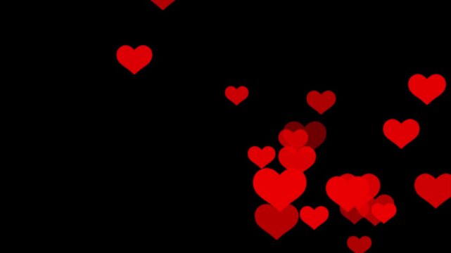 exploding valentine romance glittering hearts flying overlay. glowing hearts blast falling & flying love screen. romantic heart explosion &ndash; glittering flying love overlay
