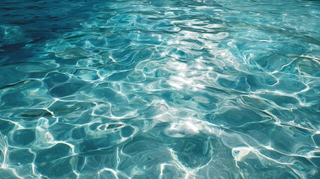 clear blue water surface texture sparkling pool background