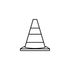 Fototapeta premium A detailed illustration of a traffic cone on a road surface