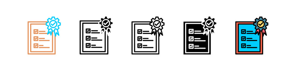 Fototapeta premium Quality Standard multyple icon