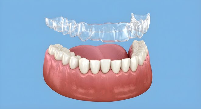 Alineador Transparente Ortodoncia Ilustraci&oacute;n Dental