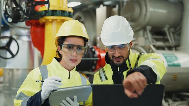 Engineer on site oversees HVAC installation, verifying piping, ductwork and safety compliance to ensure system integrity and code adherence.