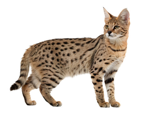 pixie bob cat standing on a transparent background