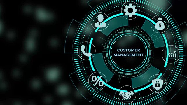Customer Management Infographic Template with and business finance marketing sales