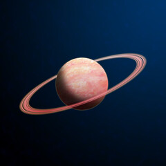 A planet with pink rings/tilted © NANANAMUu