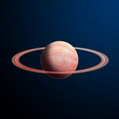 A planet with pink rings © NANANAMUu