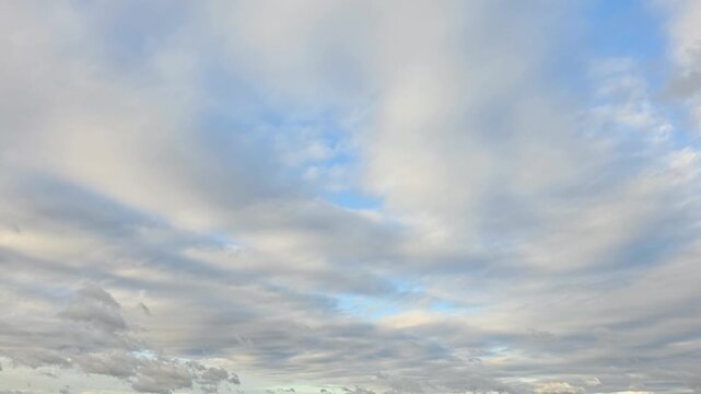 Cloudscape, Timelapse of Layered gray clouds and blue sky in a cloudy weather background
