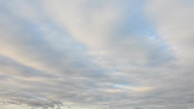 Cloudscape, Timelapse of Layered gray clouds and blue sky in a cloudy weather background
