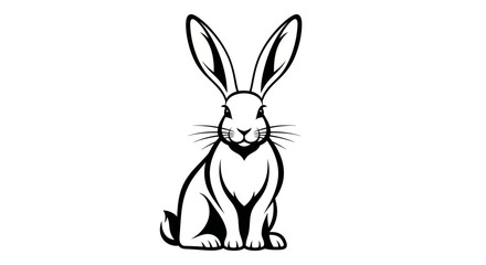 Obraz premium Rabbit illustration on white background