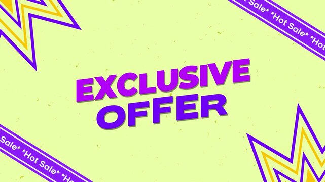 Animated Exclusive Offer with Hot Sale Promotion