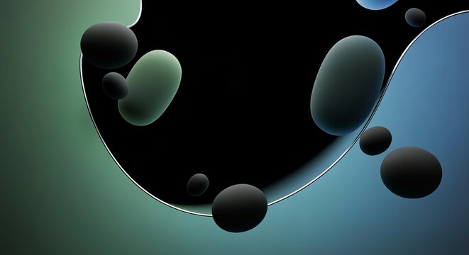 Ethereal Fluidity and Dreamlike Colors in an AMOLED Gradient with Abstract Floating Shapes and Hues