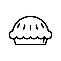 Fototapeta premium Dessert Pie Icon Outline