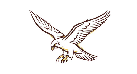 Obraz premium Soaring bird vector illustration