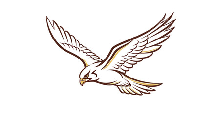 Obraz premium Soaring falcon bird vector illustration