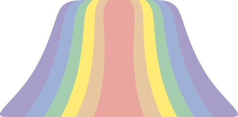 Fototapeta premium 파스텔 알록달록 무지개 미끄럼틀