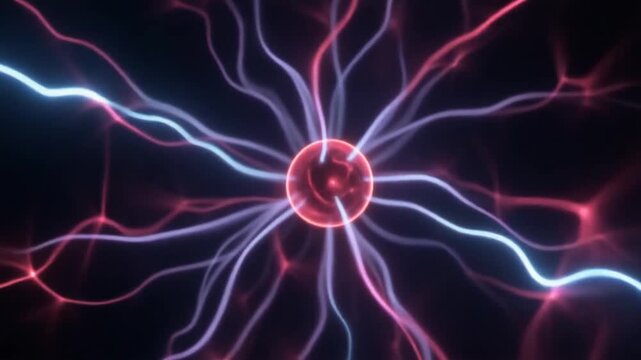 Electricity Plasma Ball Lightning Display.