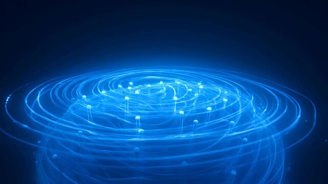 Abstract Digital Fingerprint Design with Blue Light Effect with ai generated