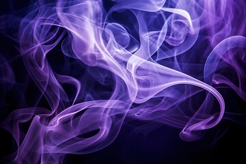 Fototapeta premium Colorful Abstract Smoke Waves on Dark Background – Vibrant Neon Light Art