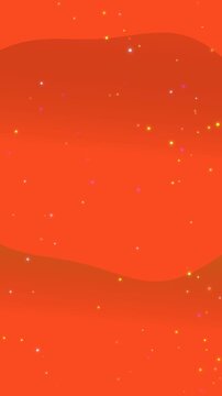 Vibrant Orange Abstract Background with Hills.