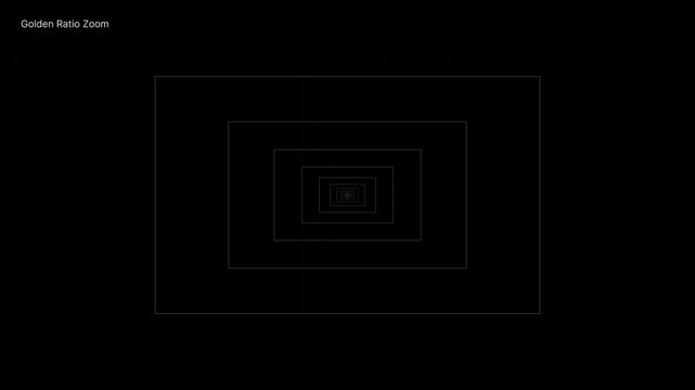 Animated Golden Ratio Zoom Visualization