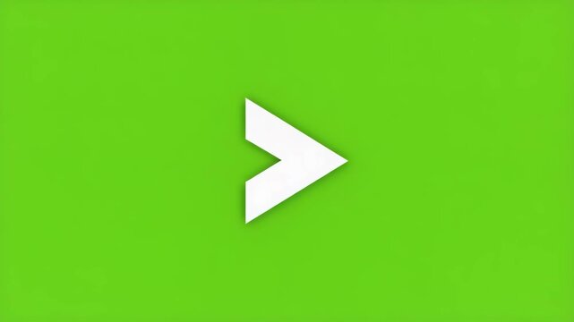 White right arrow symbol on bright green background direction indicator navigation