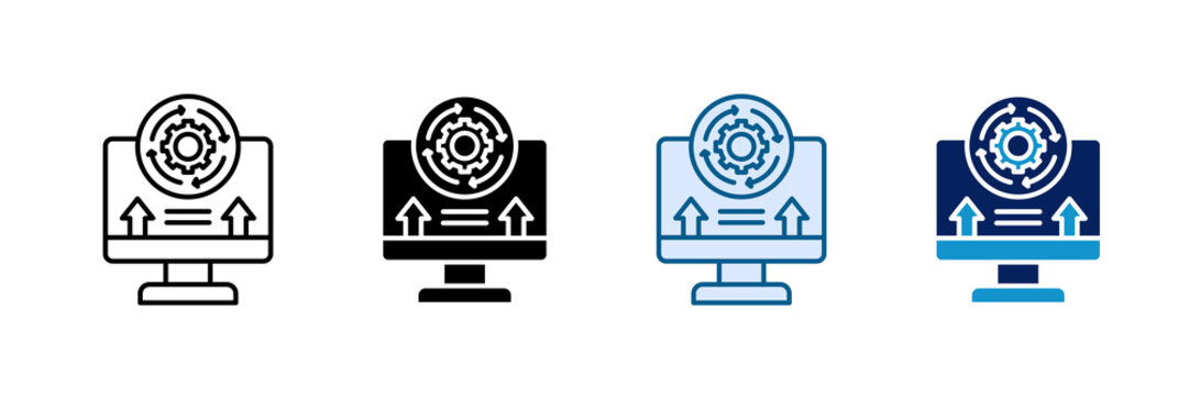 Version Upgrade Icon Set Multiple Style Collection