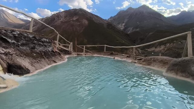 Colina Hot Springs and landscape in Chile