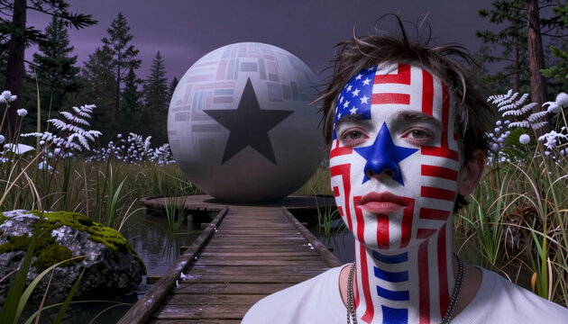 Patriot Painted Man