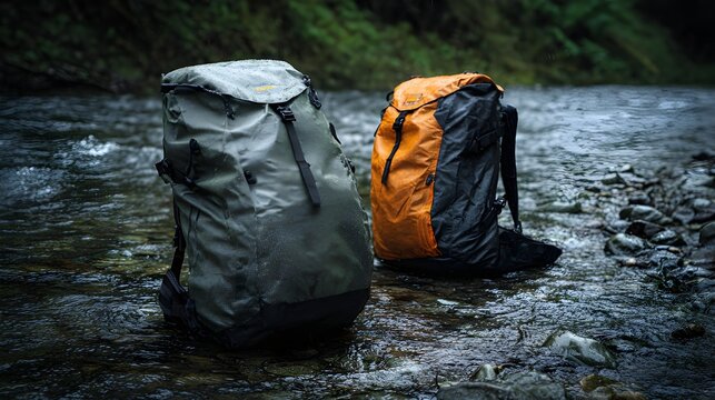 Waterproof Ripstop Nylon Backpack Liners, Durable Travel Gear Material Texture for Outdoor Adventure Packing Solutions