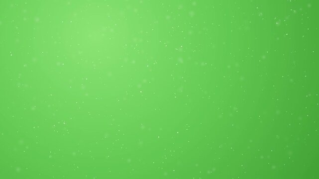 Subtle White Dust Particles Floating Gently Across A Bright Green Background
