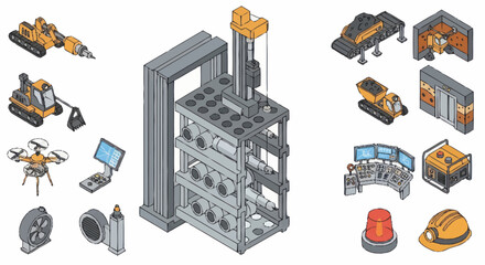 Industrial Automation and Heavy Machinery Collection. © berkah nikah