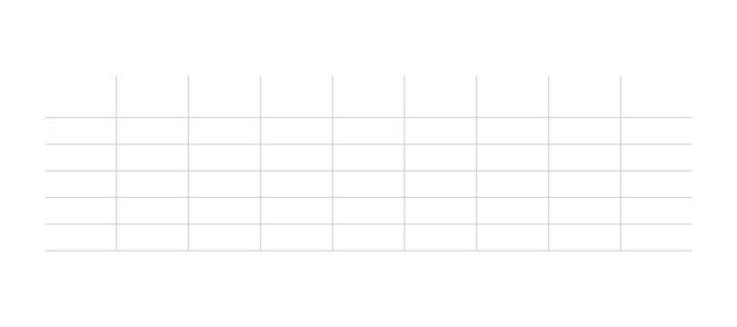Horizontal gray grid with seven vertical lines and five horizontal lines for charts, tables, and design.