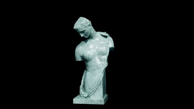 Sculpture of Torso of Psyche from Capua Made with 3D render not AI