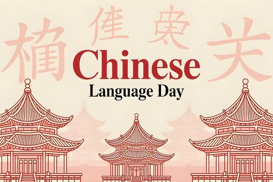 Chinese Language Day Traditional Illustration Celebration