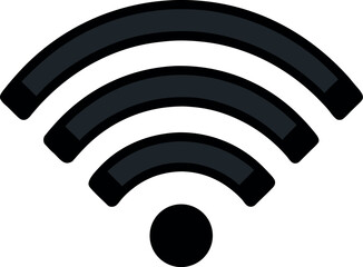 Wifi silhouette vector on white background