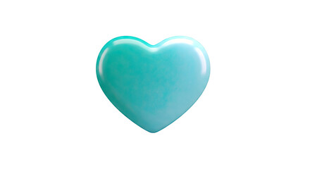 Fototapeta premium 3D Turquoise Heart Shape