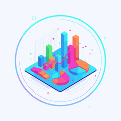 Naklejka premium Concept vector illustration of DX (Digital Transformation).