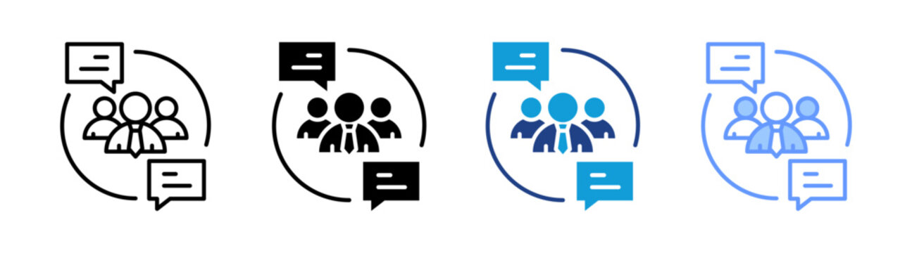 Communications icon set multiple style collection