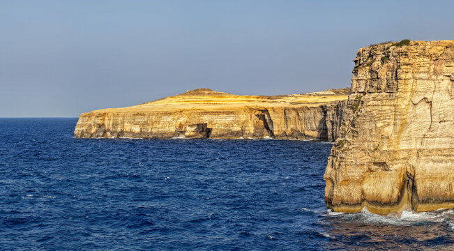 Wied il-Mielah Window coastal cliffs - Gharb, Malta