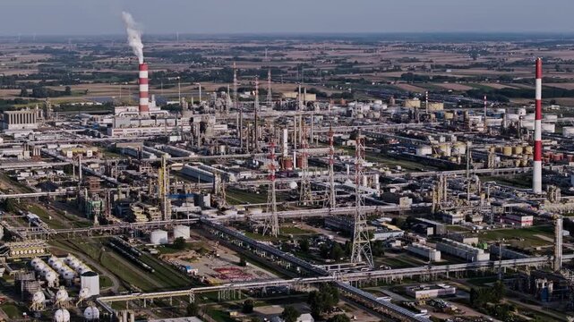 European oil refinery complex symbolizing energy security and supply risks