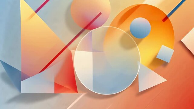 Abstract colorful geometric shapes background with circles triangles and rectangles for modern design