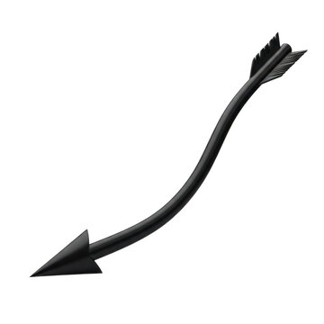 A black arrow with a sharp tip and fletching
