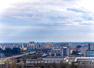 Fototapeta premium Petrzalka Bratislava panoramic skyline of residential district in Slovakia