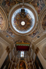 Painted dome interior of the Basilica of the Visitation of Our Lady - Garb, Malta © demerzel21