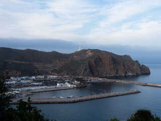 Mediterranean sea view from the northern coast of Morocco